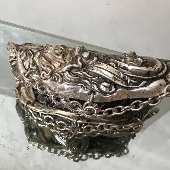 Goddess Sterling Silver Wide Bracer Bracelet Gladiator Cuff Art Nouveau … - Picture 11 of 13